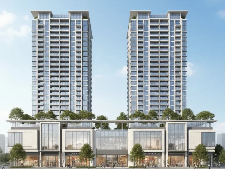 predios residenciais acima de centros comerciais